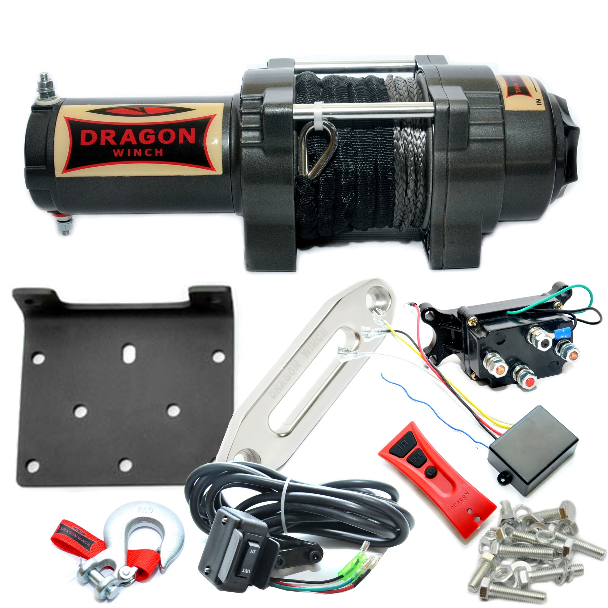 Wyci garka Dragon Winch Highlander DWH 3000 HD Lina Syntetyczna